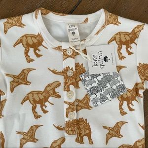 Kate Quinn Neutral Dinosaur long sleeve bodysuit 18-24m
